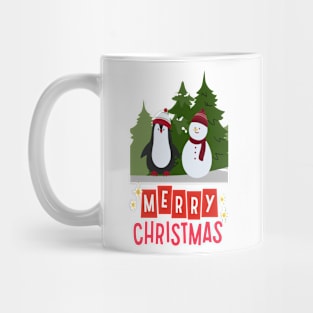 Merry Christmas with penguins Mug
